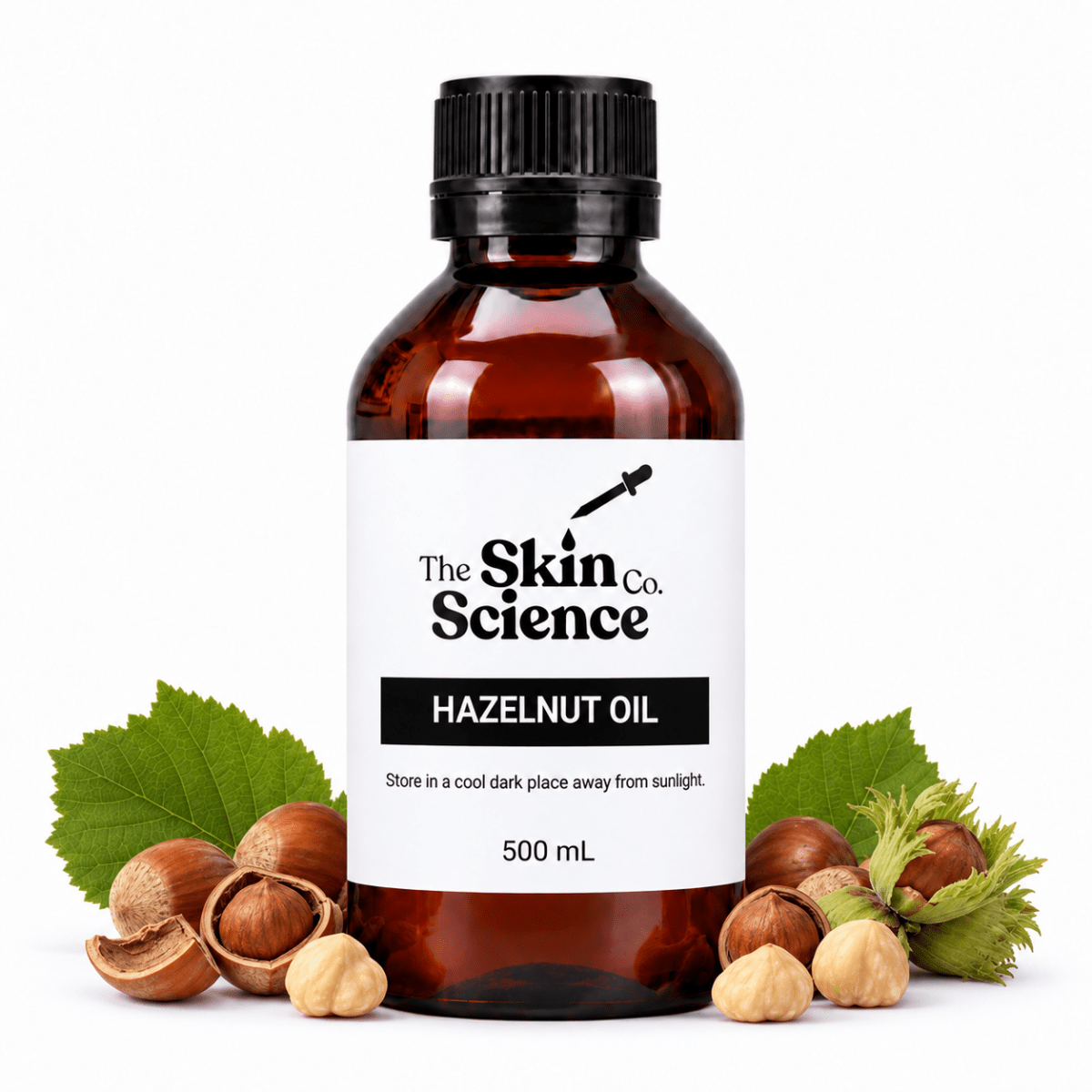 Hazelnut Oil 500 ml, cosmetic-grade carrier oil | The Skin Science Company