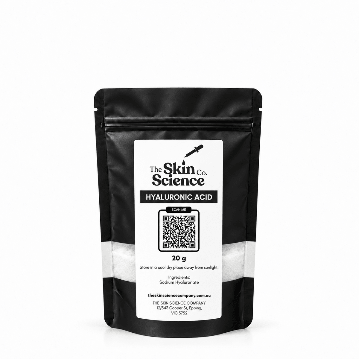 Hyaluronic Acid 20 g, cosmetic ingredient | The Skin Science Company
