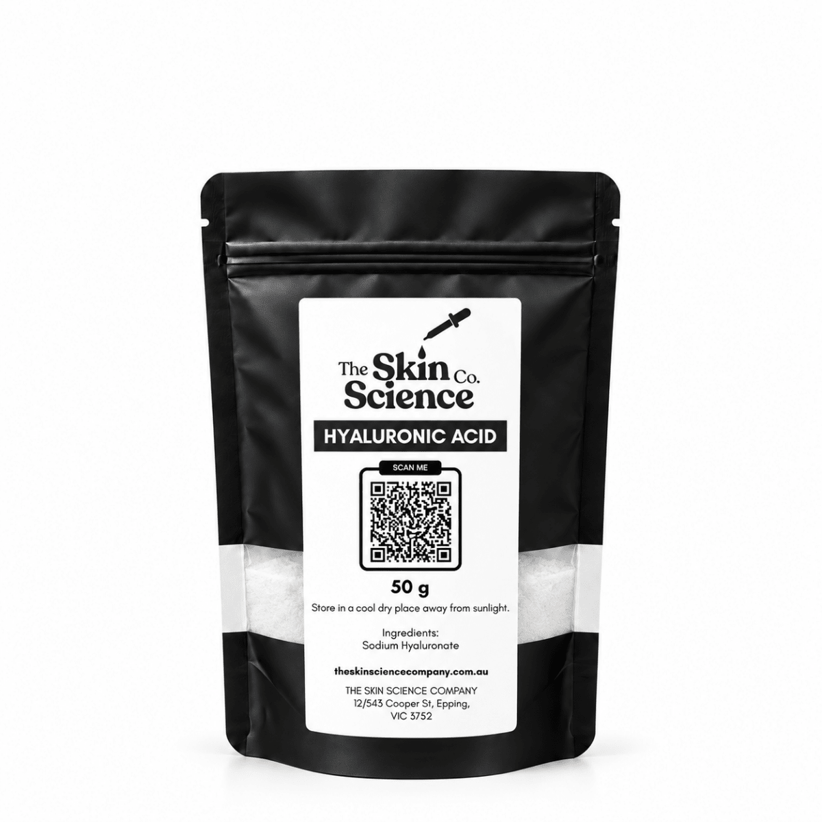 Hyaluronic Acid 50 g, cosmetic ingredient | The Skin Science Company