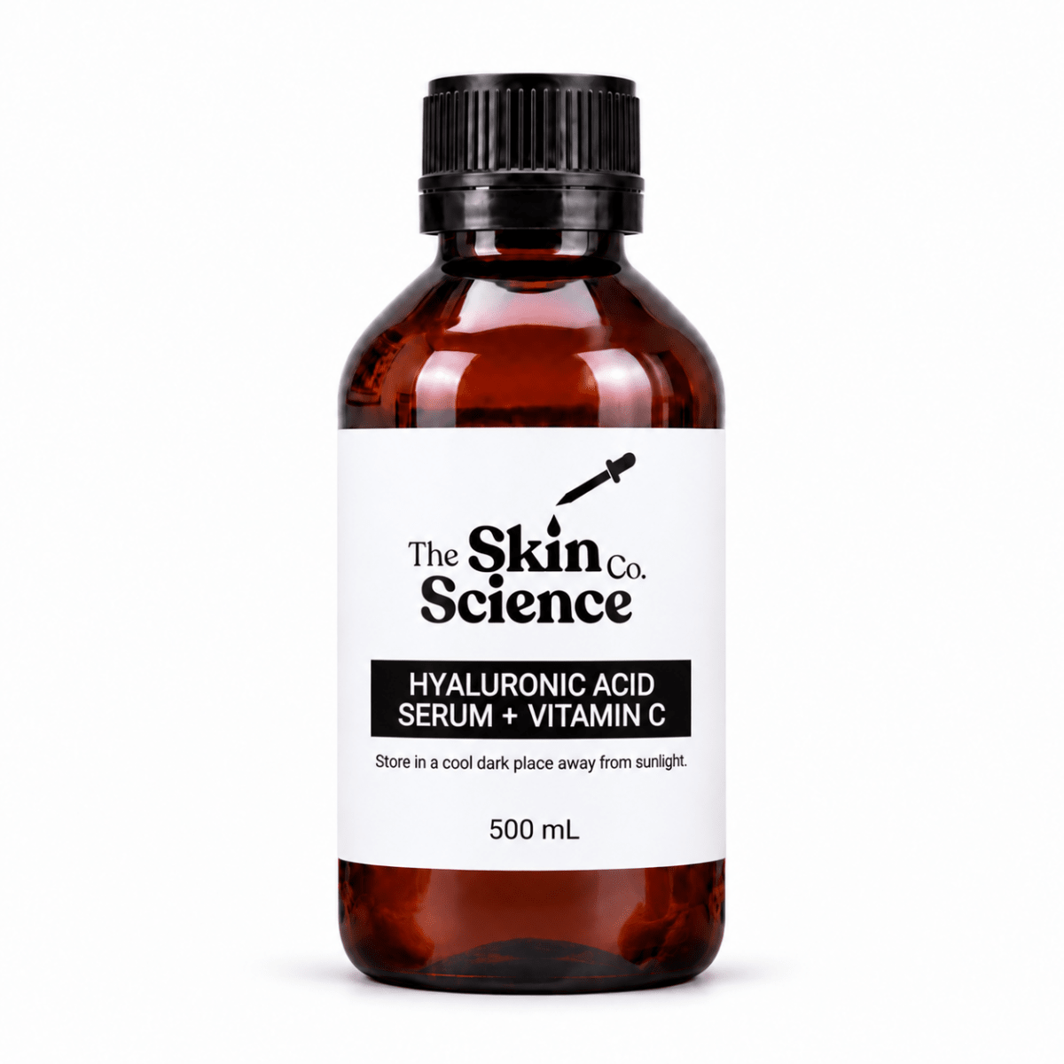 Hyaluronic Acid Serum + Vitamin C 500 ml, skincare serum | The Skin Science Company