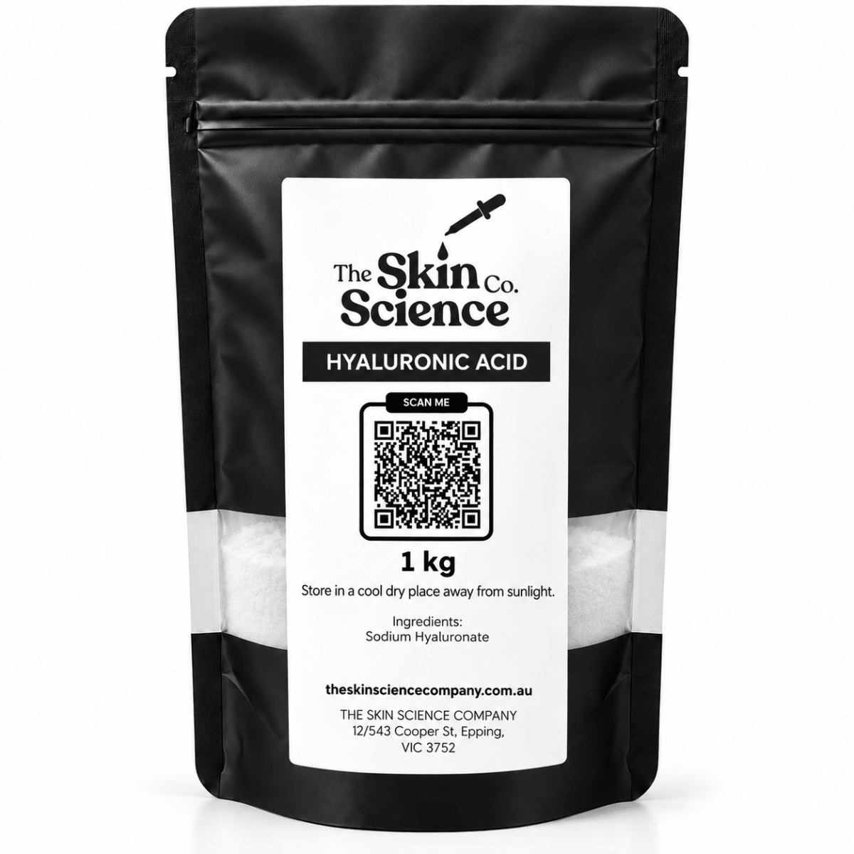 Hyaluronic Acid (bulk wholesale) 1 kg, cosmetic ingredient | The Skin Science Company