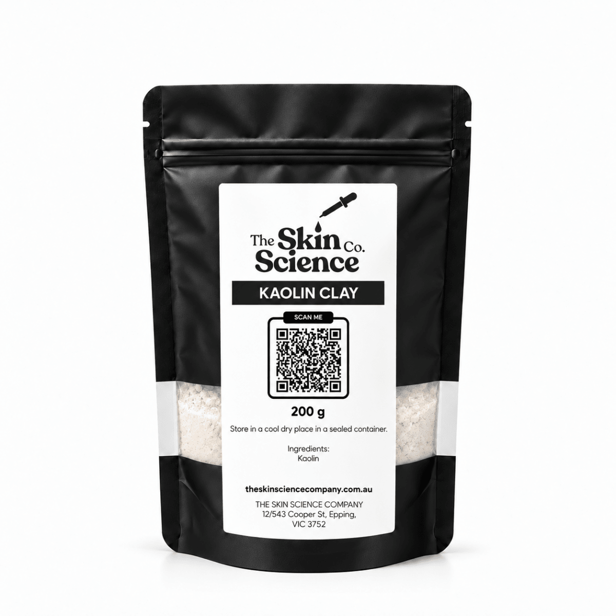 Kaolin Clay 200 g, cosmetic clay | The Skin Science Company