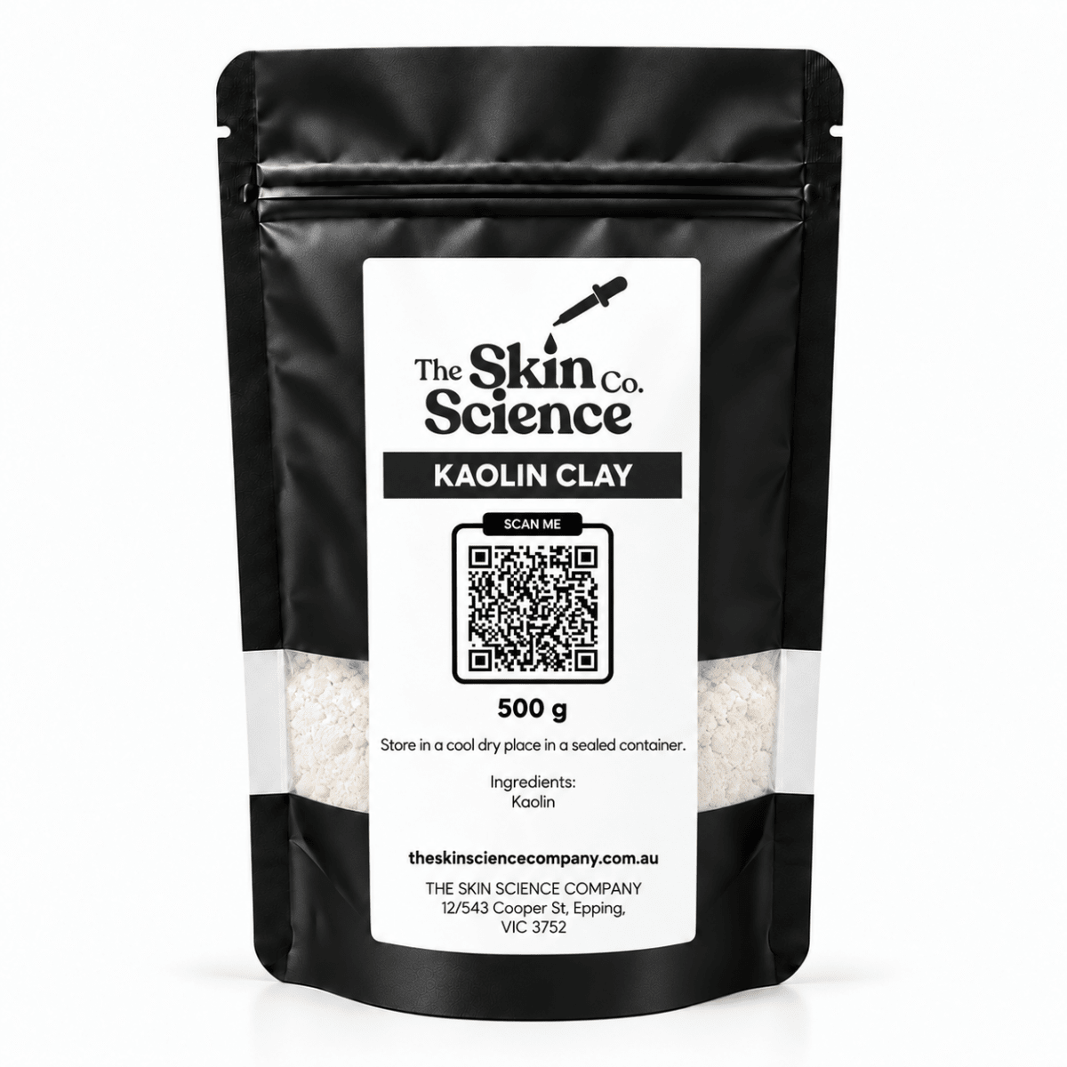 Kaolin Clay 500 g, cosmetic clay | The Skin Science Company