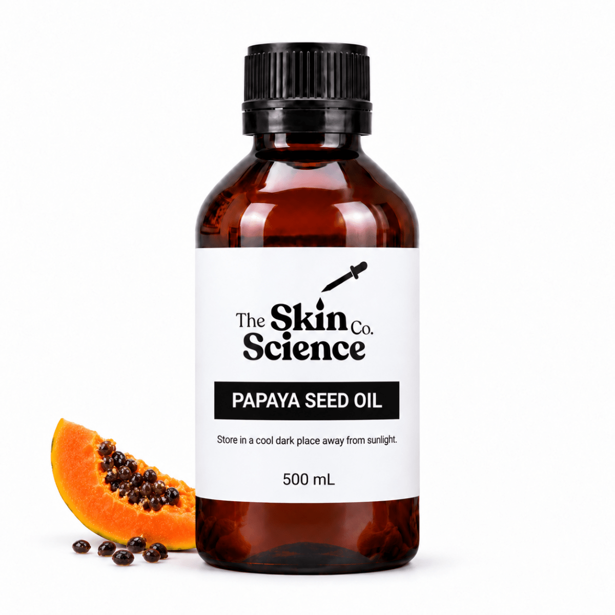 Papaya Seed Oil 500 ml, cosmetic-grade carrier oil | The Skin Science Company