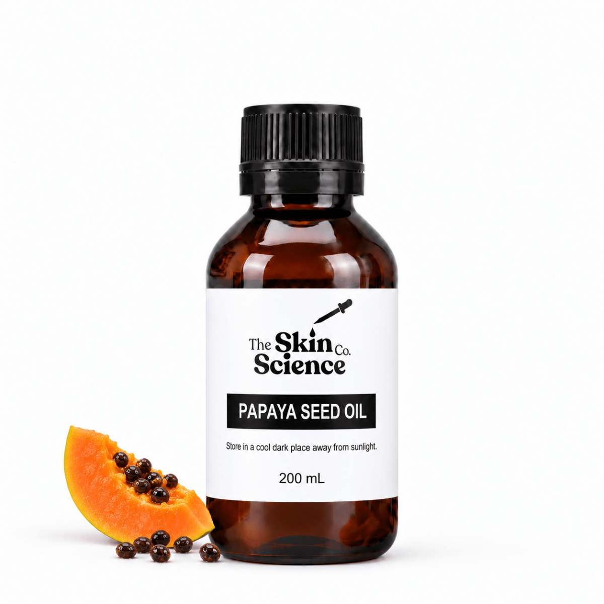 Papaya Seed Oil 200 ml, cosmetic-grade carrier oil | The Skin Science Company