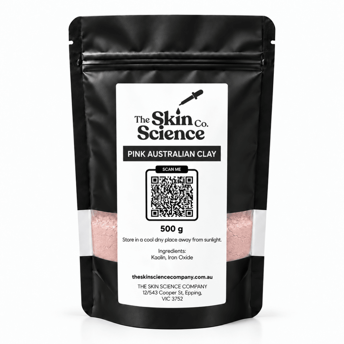 Pink Australian Clay 500 g, cosmetic clay | The Skin Science Company