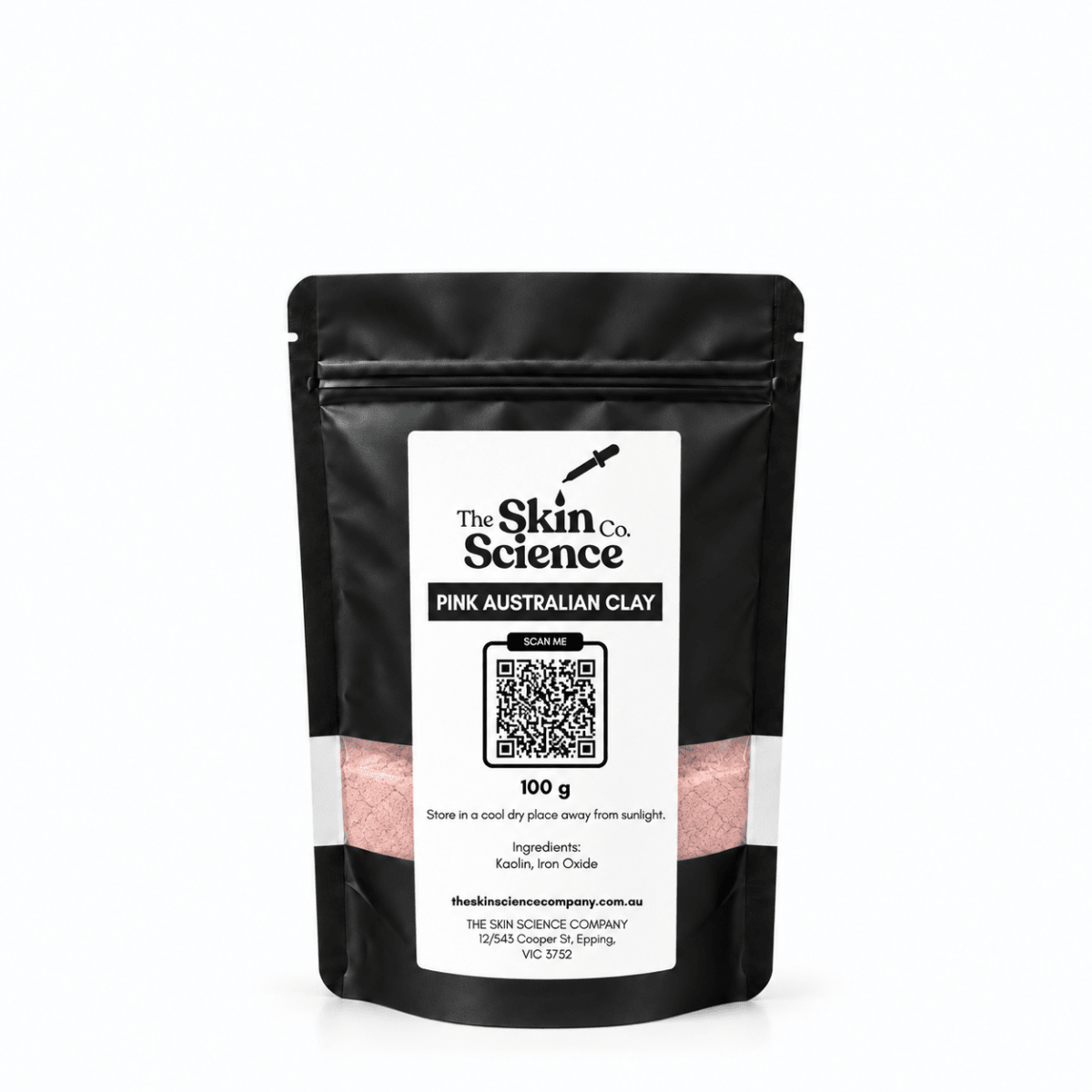 Pink Australian Clay 100 g, cosmetic clay | The Skin Science Company