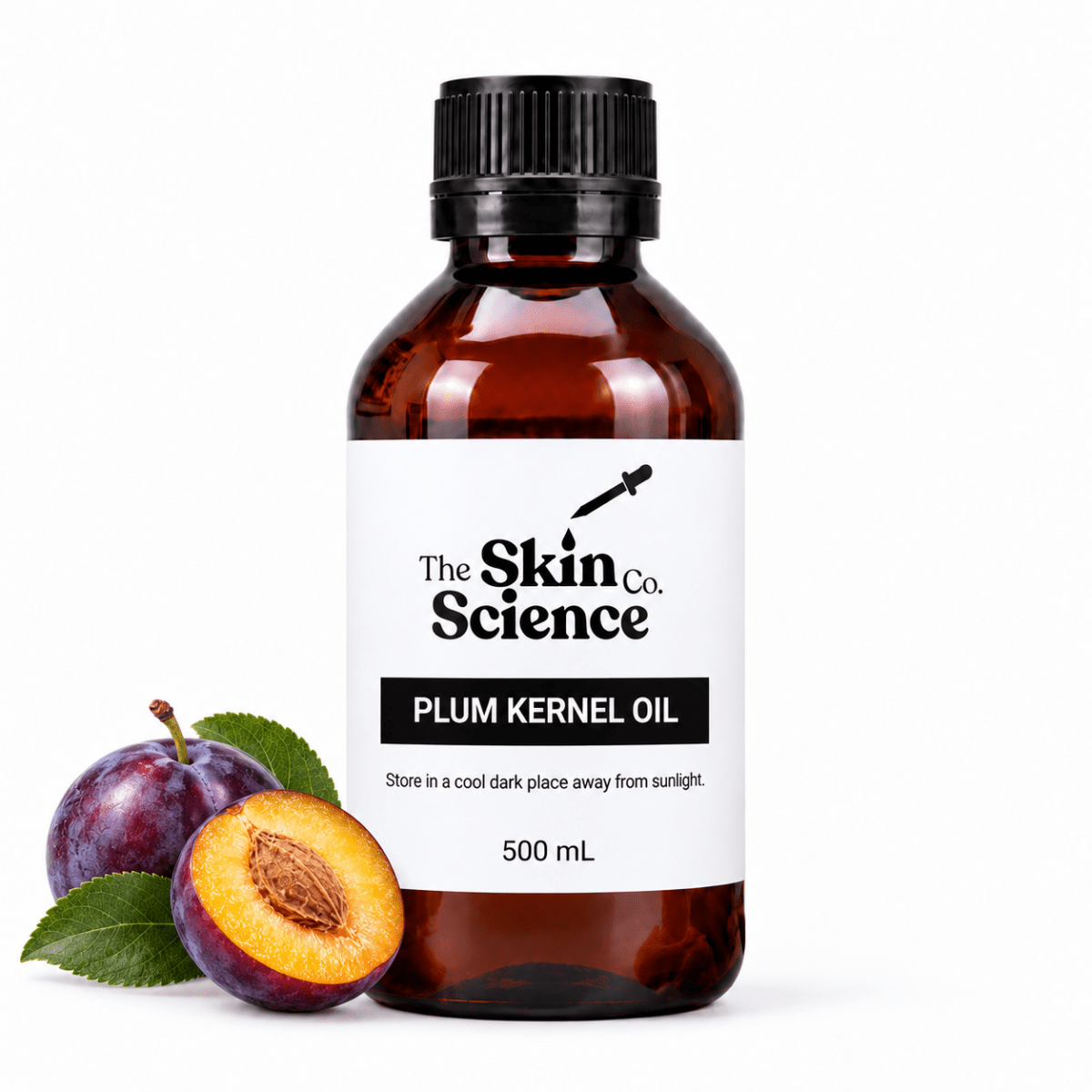 Plum Kernel Oil 500 ml, cosmetic-grade carrier oil | The Skin Science Company