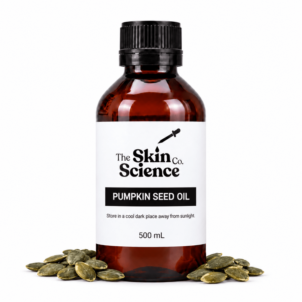 Pumpkin Seed Oil 500 ml, cosmetic-grade carrier oil | The Skin Science Company