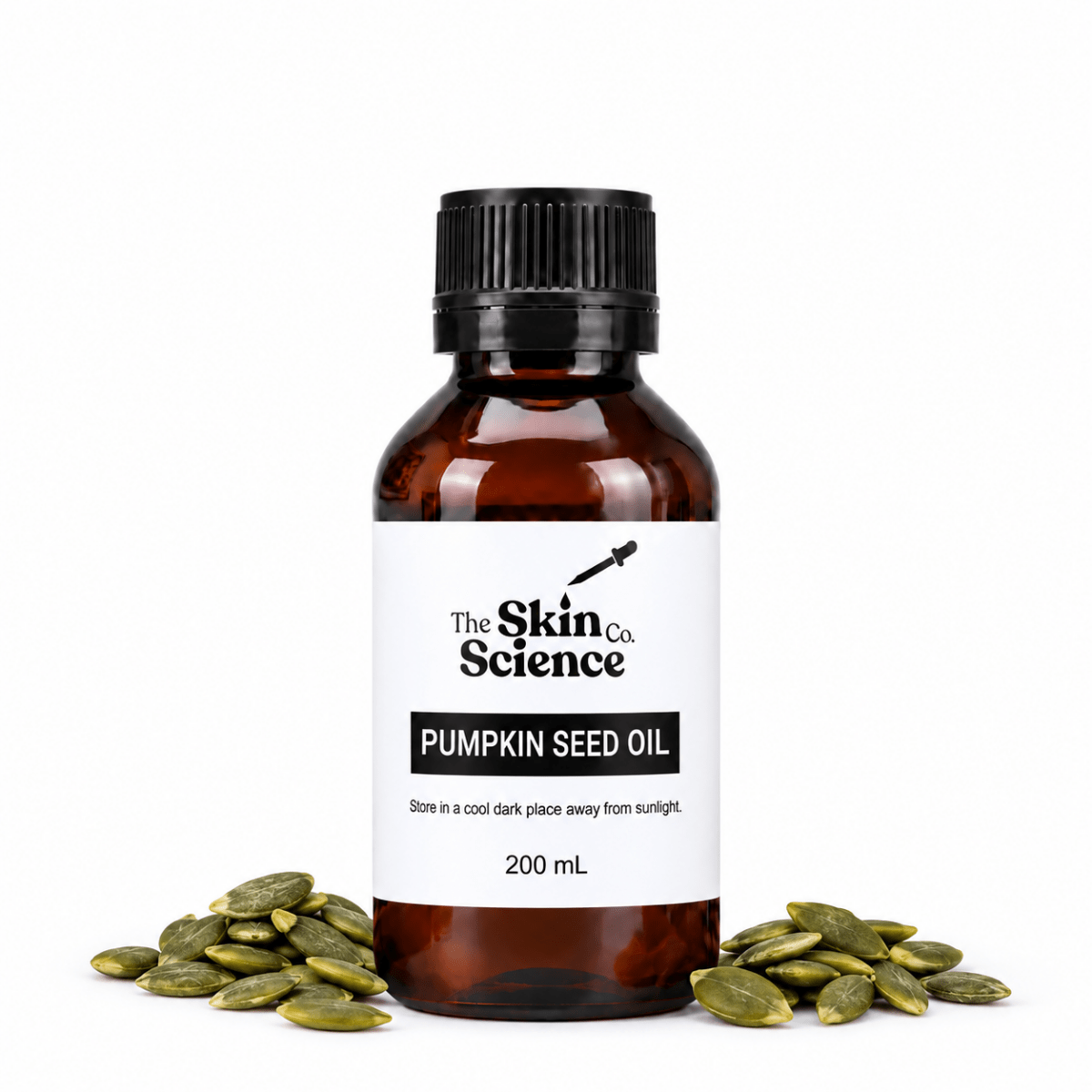 Pumpkin Seed Oil 200 ml, cosmetic-grade carrier oil | The Skin Science Company