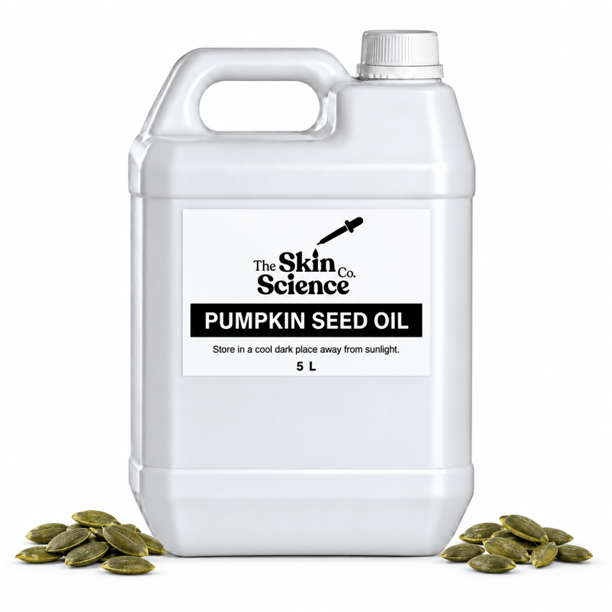 Pumpkin Seed Oil (bulk wholesale) 5 L, cosmetic-grade carrier oil | The Skin Science Company