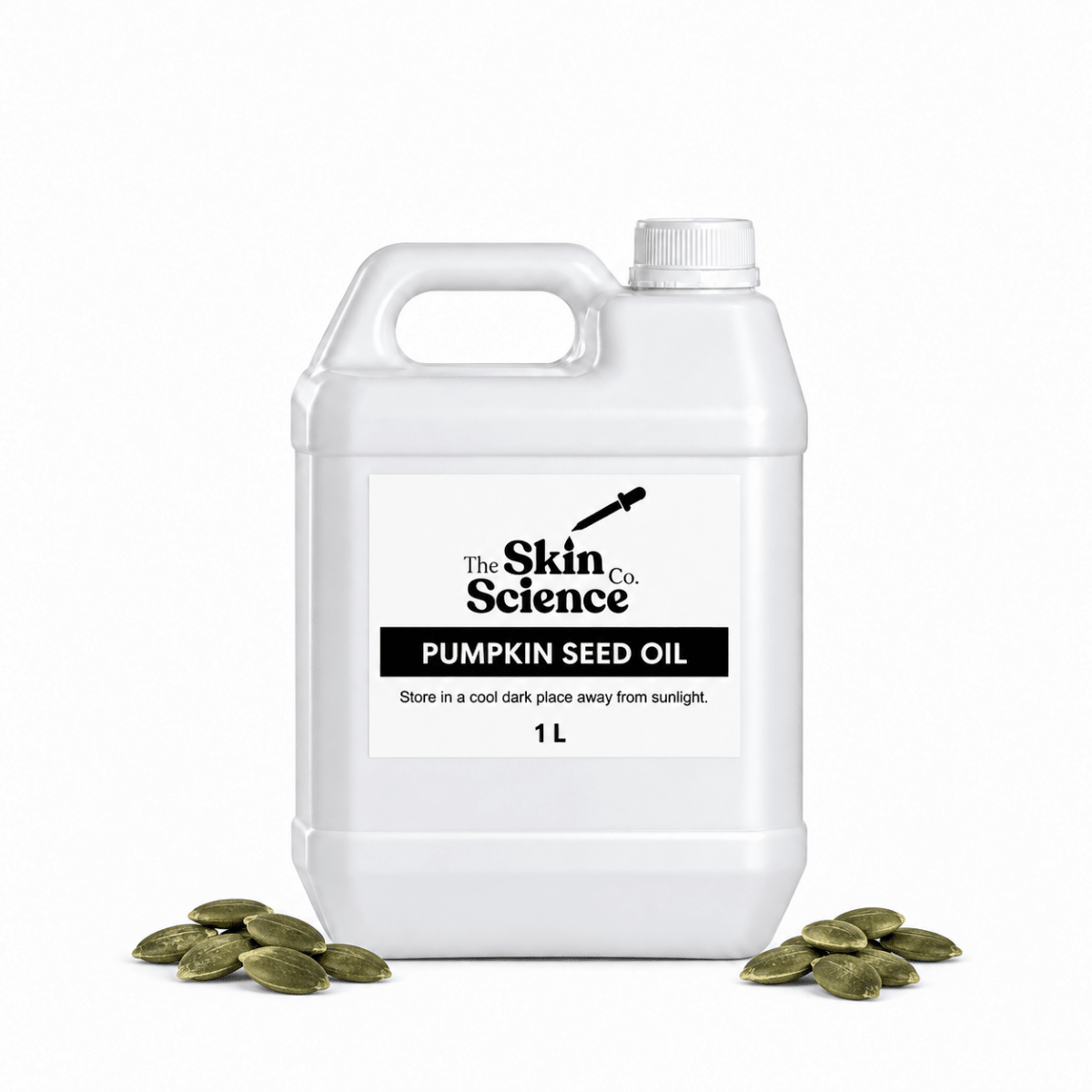 Pumpkin Seed Oil (bulk wholesale) 1 L, cosmetic-grade carrier oil | The Skin Science Company