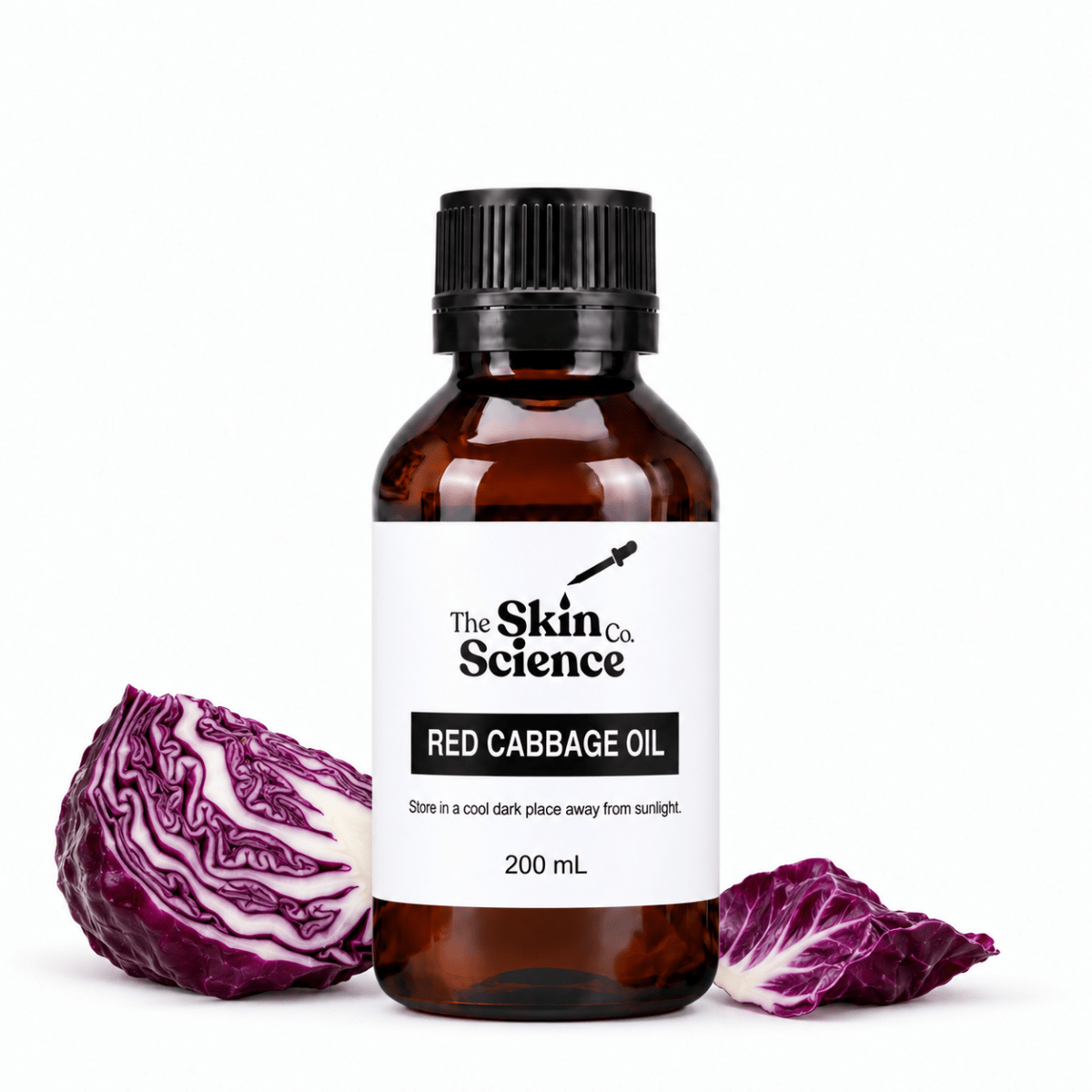 Red Cabbage Oil 200 ml, cosmetic-grade carrier oil | The Skin Science Company