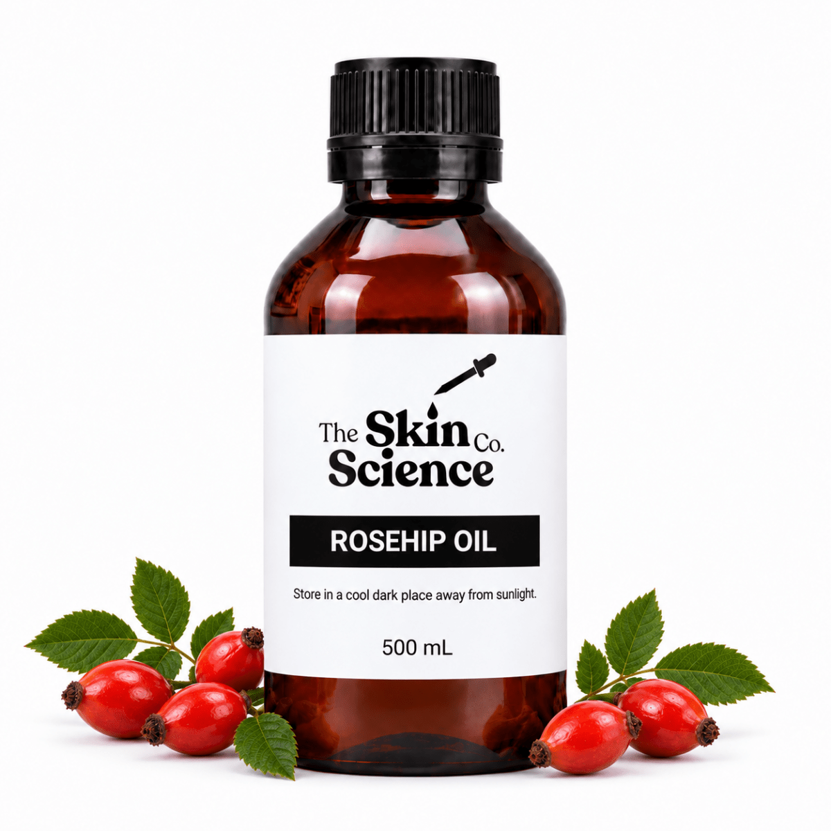 Rosehip Oil 500 ml, cosmetic-grade carrier oil | The Skin Science Company