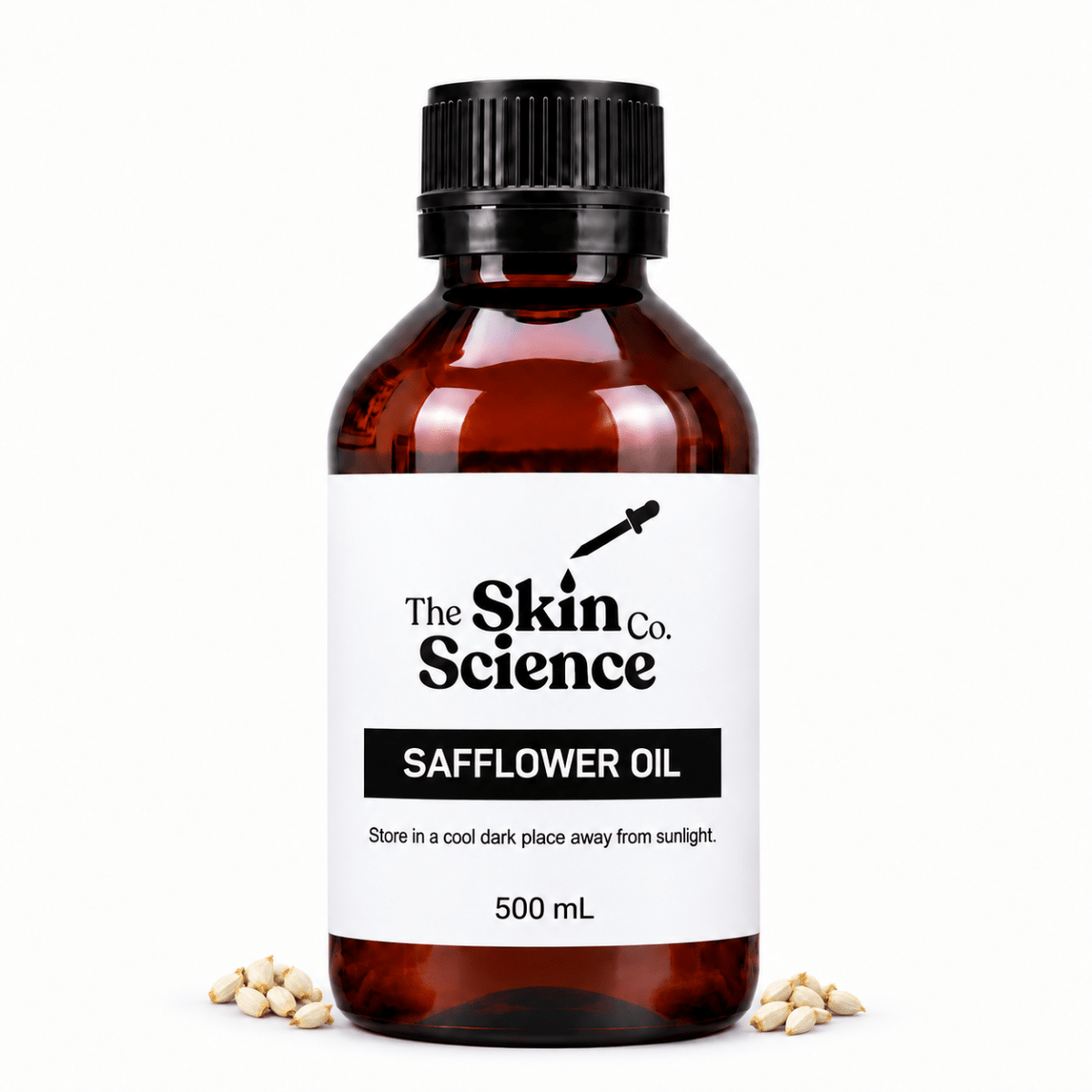 Safflower Oil 500 ml, cosmetic-grade carrier oil | The Skin Science Company