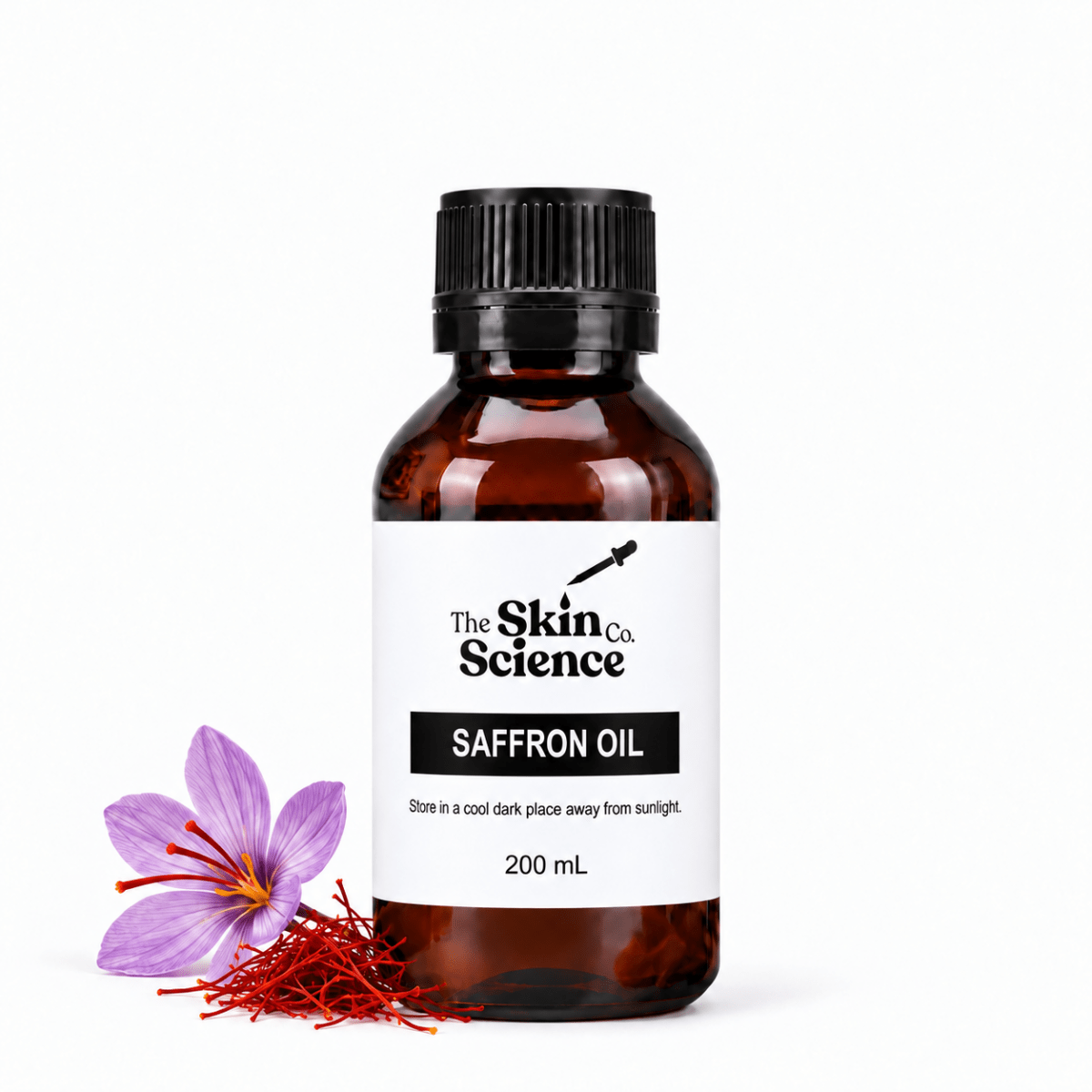 Saffron Oil 200 ml, cosmetic-grade carrier oil | The Skin Science Company