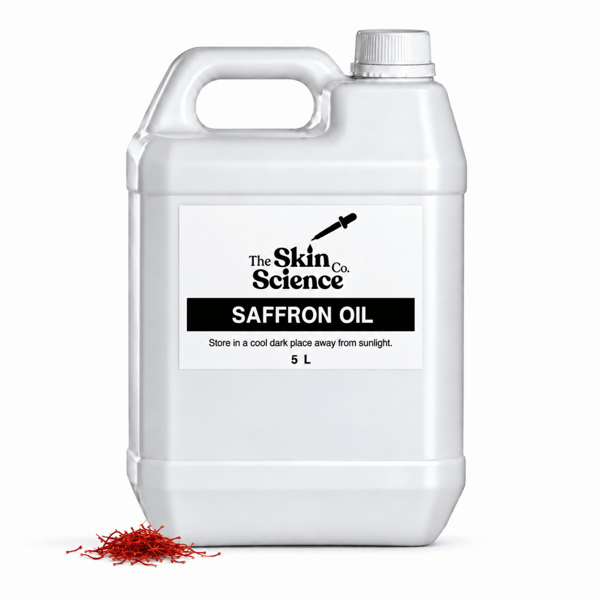 Saffron Oil (bulk wholesale) 5 L, cosmetic-grade carrier oil | The Skin Science Company