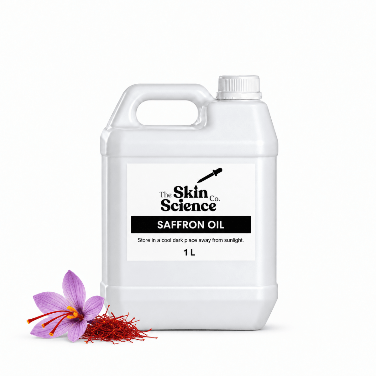 Saffron Oil (bulk wholesale) 1 L, cosmetic-grade carrier oil | The Skin Science Company