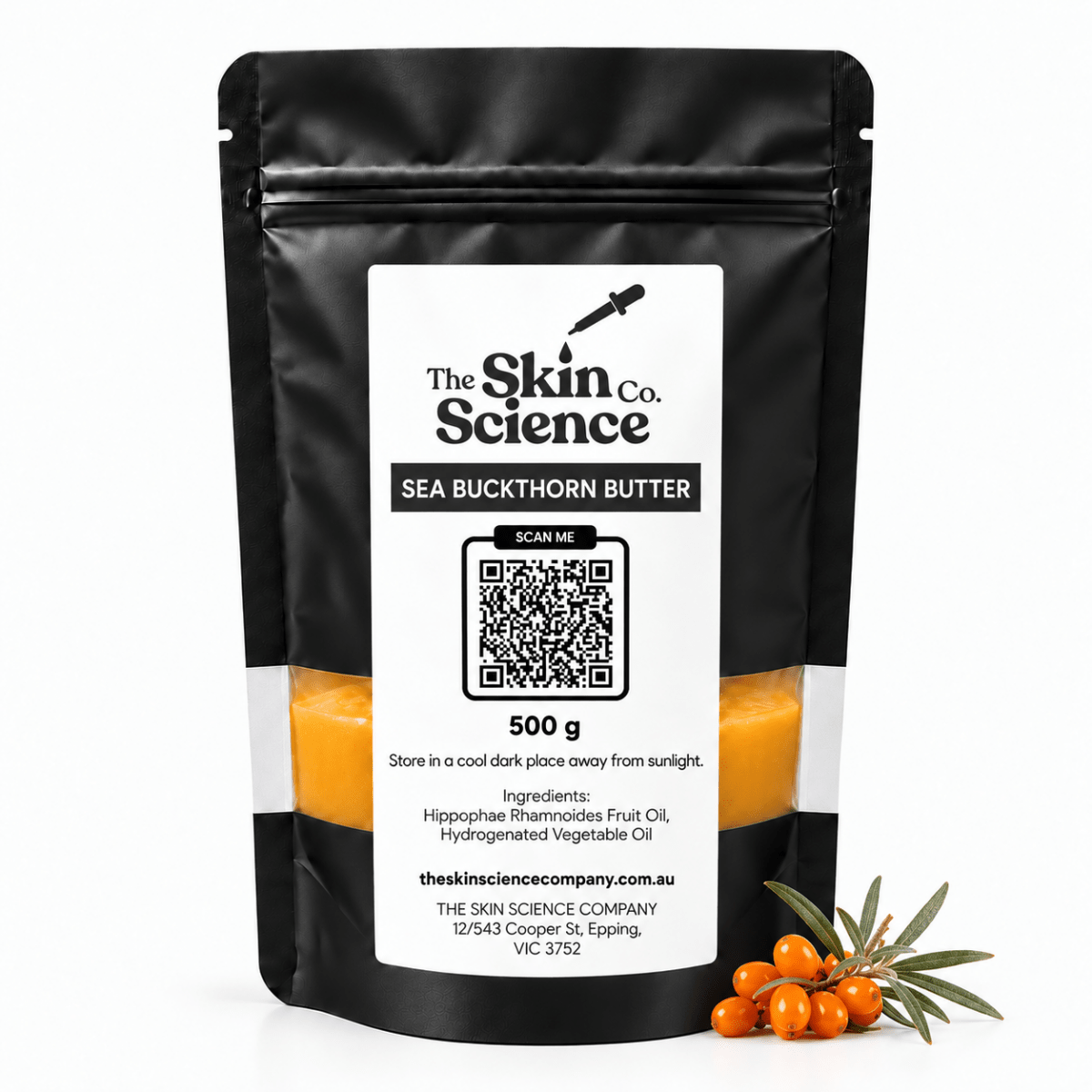 Sea Buckthorn Butter 500 g, natural butter | The Skin Science Company