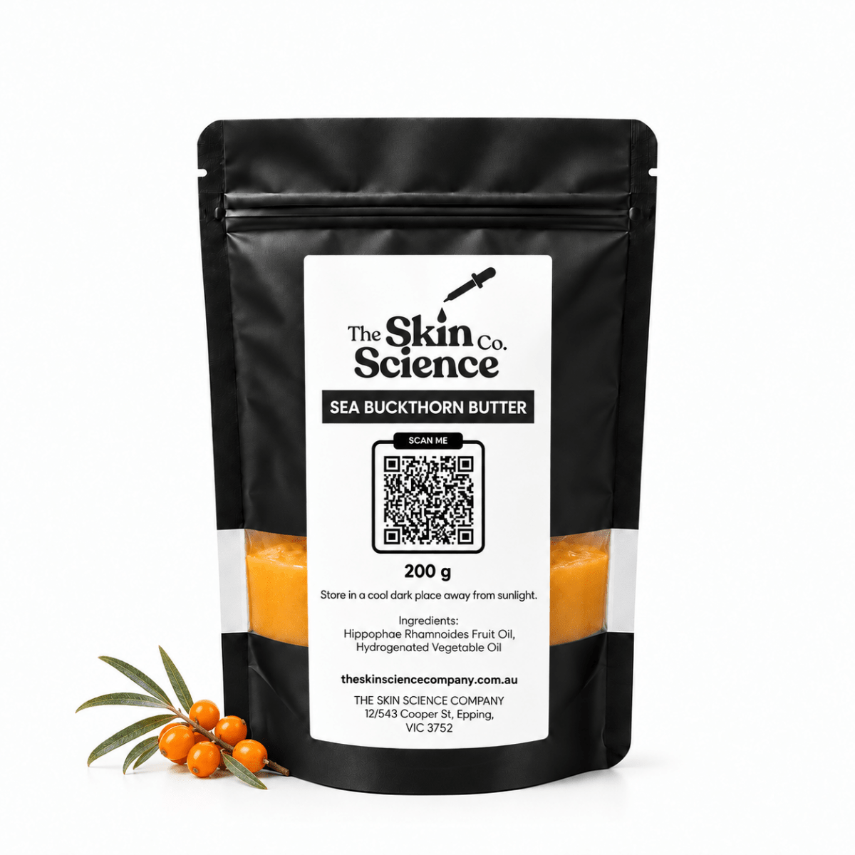 Sea Buckthorn Butter 200 g, natural butter | The Skin Science Company