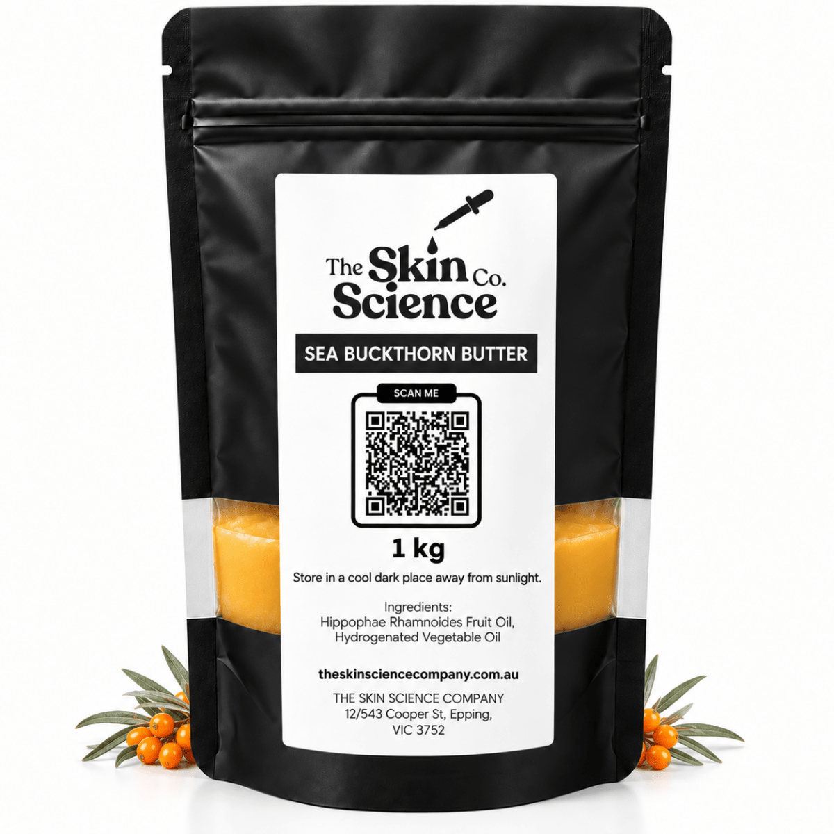 Sea Buckthorn Butter (bulk wholesale) 1 kg, natural butter | The Skin Science Company