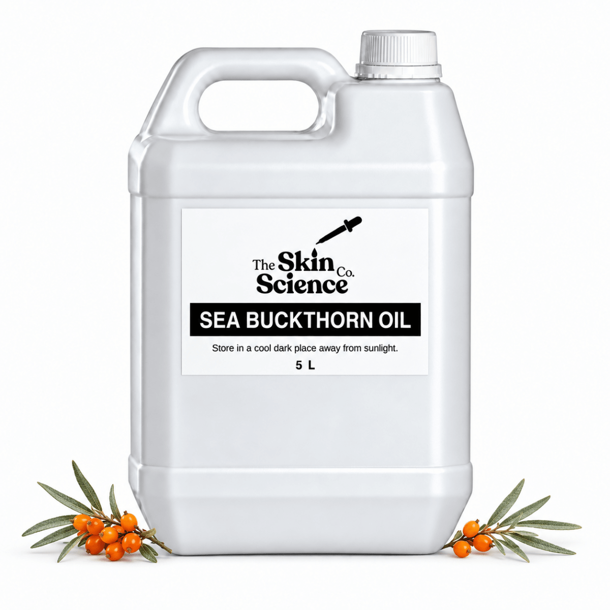 Seabuckthorn Oil (bulk wholesale) 5 L, cosmetic-grade carrier oil | The Skin Science Company
